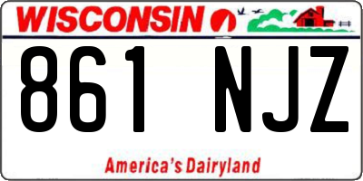 WI license plate 861NJZ