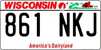 WI license plate 861NKJ