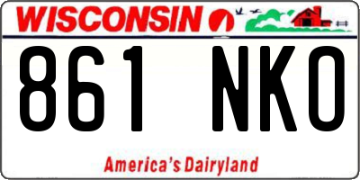 WI license plate 861NKO