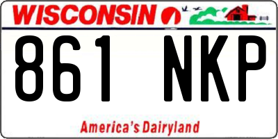 WI license plate 861NKP