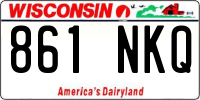 WI license plate 861NKQ