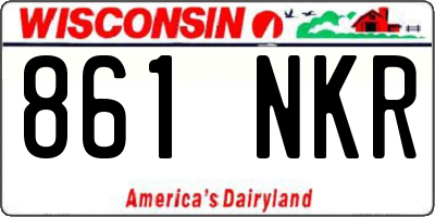 WI license plate 861NKR