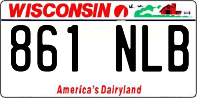 WI license plate 861NLB