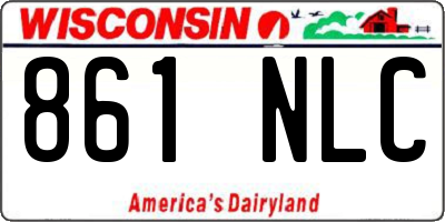 WI license plate 861NLC