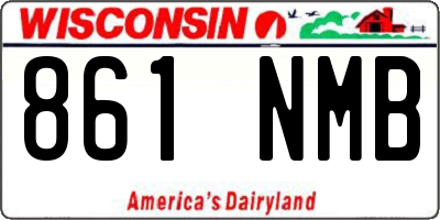 WI license plate 861NMB