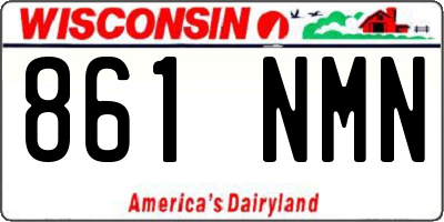 WI license plate 861NMN