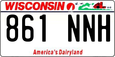 WI license plate 861NNH