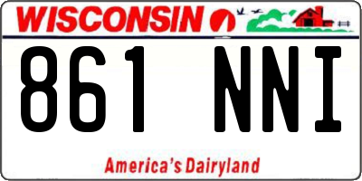 WI license plate 861NNI
