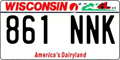 WI license plate 861NNK