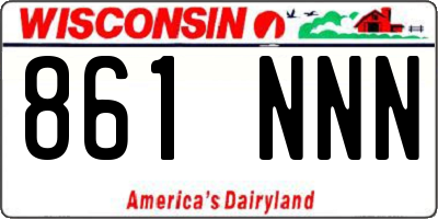 WI license plate 861NNN