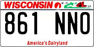 WI license plate 861NNO