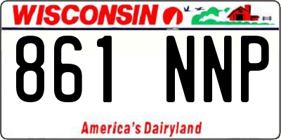WI license plate 861NNP