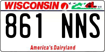 WI license plate 861NNS