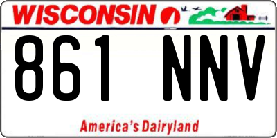 WI license plate 861NNV