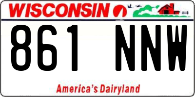 WI license plate 861NNW