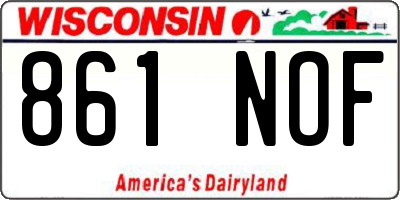 WI license plate 861NOF
