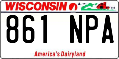 WI license plate 861NPA