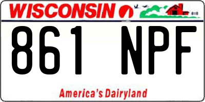 WI license plate 861NPF