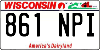 WI license plate 861NPI