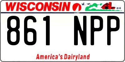 WI license plate 861NPP