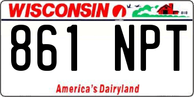 WI license plate 861NPT