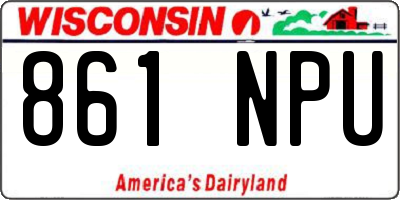 WI license plate 861NPU