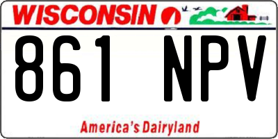 WI license plate 861NPV