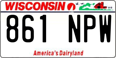 WI license plate 861NPW