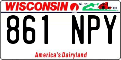 WI license plate 861NPY