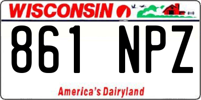 WI license plate 861NPZ