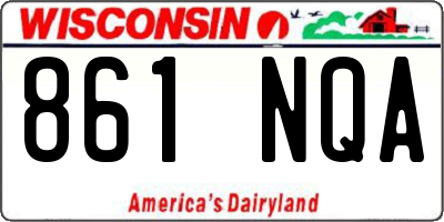 WI license plate 861NQA