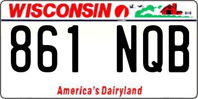 WI license plate 861NQB