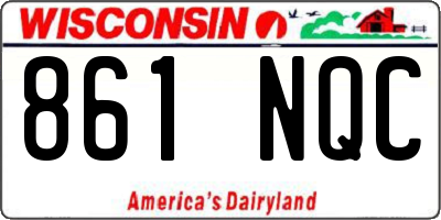 WI license plate 861NQC