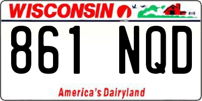 WI license plate 861NQD