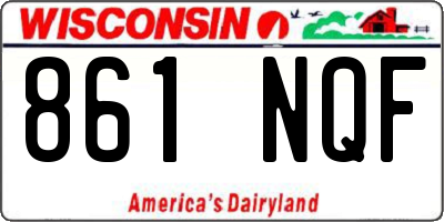 WI license plate 861NQF