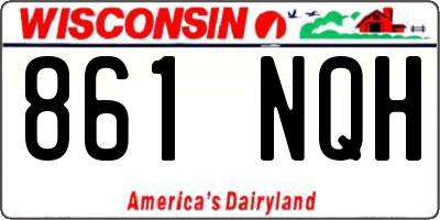 WI license plate 861NQH
