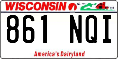 WI license plate 861NQI