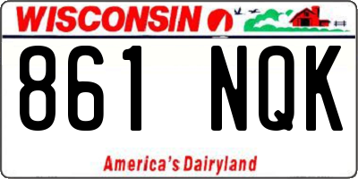 WI license plate 861NQK