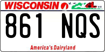 WI license plate 861NQS