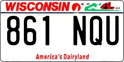 WI license plate 861NQU