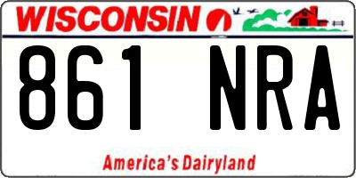 WI license plate 861NRA