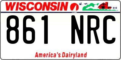 WI license plate 861NRC