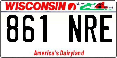 WI license plate 861NRE