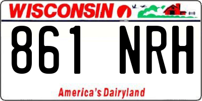 WI license plate 861NRH