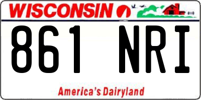 WI license plate 861NRI