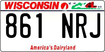 WI license plate 861NRJ