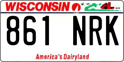 WI license plate 861NRK
