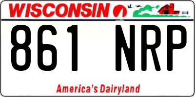 WI license plate 861NRP