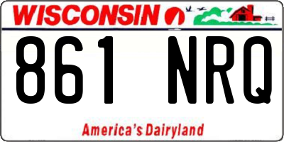 WI license plate 861NRQ
