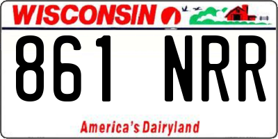 WI license plate 861NRR